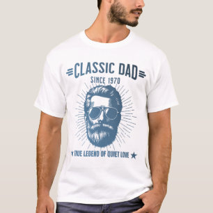 Camiseta Pai clássico desde 1970 - verdadeira lenda do amor