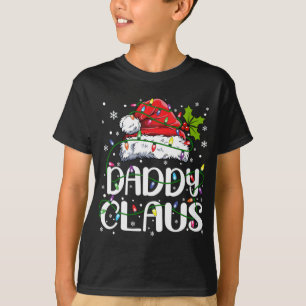 Camiseta Pai Claus Christmas Lights Pajama Family Matchin