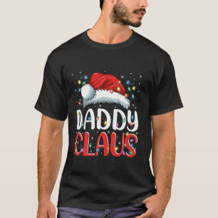 Camiseta Pai Claus Christmas Lights Pajama Family Matchin