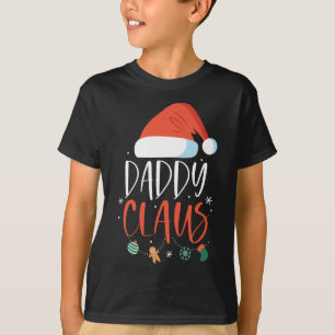 Camiseta Pai Claus Família Engraçada Casais de Natal Papais