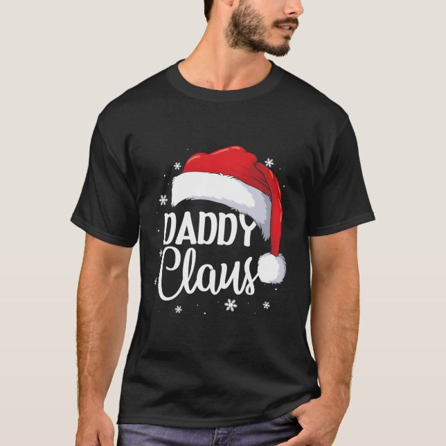 Camiseta Pai Claus Família Natal Correspondendo Papais noei (Frente)