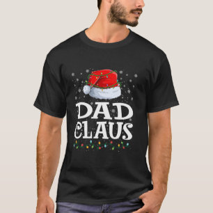 Camiseta Pai Claus Natal Luz Santa Hat Família Matchi