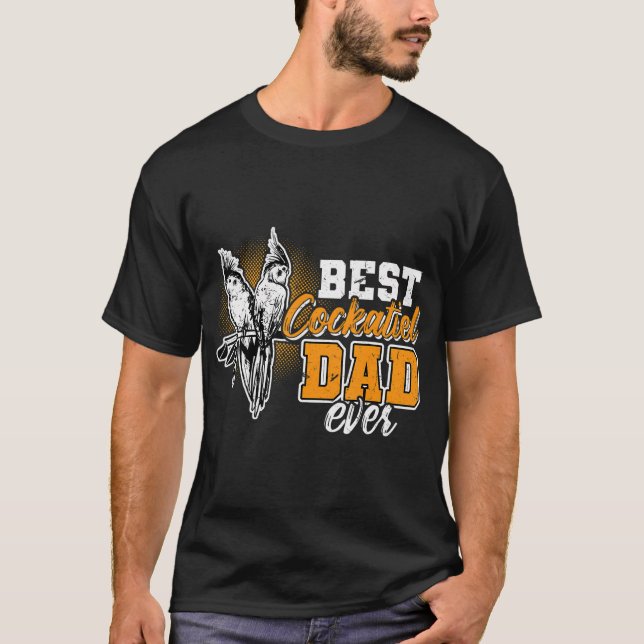 Camiseta Pai Cockatiel de melhor Pai jamais engraçado (Frente)