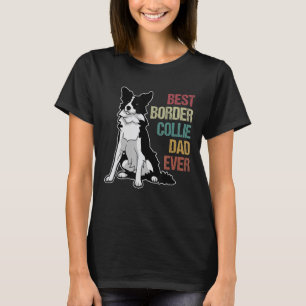 Camiseta Pai Collie De Melhor Fronteira De De Toda Borda D