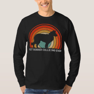 Camiseta Pai Collie de Melhor Limite do Estilo Retro da Men