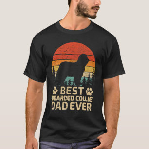 Camiseta Pai Collie De Melhor Ocupação De Mens Retro Vintag