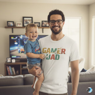 Camiseta PAI Colorida legal 'GAMER' Dia de os pais T-Shir