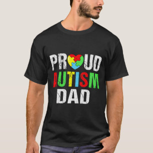 Camiseta Pai com Autismo Orgulhoso e Angustiado Ele Família