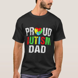 Camiseta Pai com Autismo Orgulhoso e Angustiado Ele Família