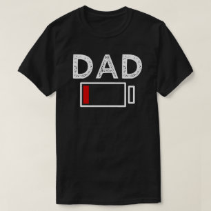 Camiseta pai com bateria fraca para dia de os pais