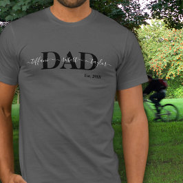 Camiseta Pai Com Nomes dos Filhos Est