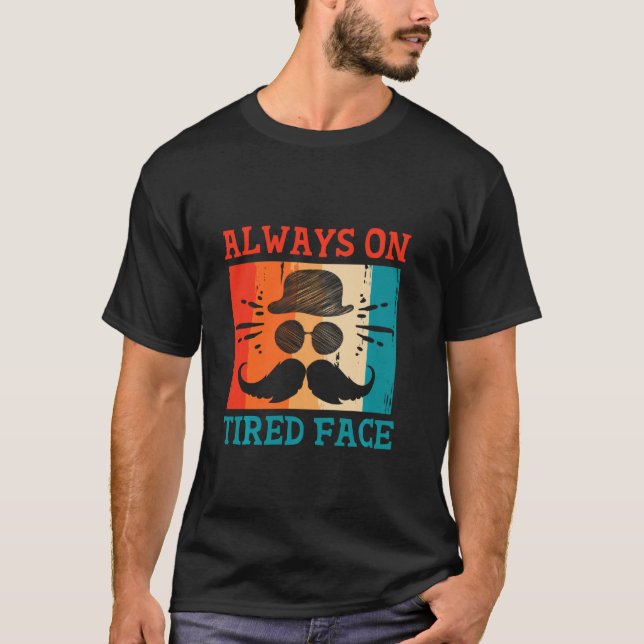 Camiseta Pai com Pai com Piada de rosto sempre em posição d (Frente)
