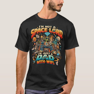 Camiseta Pai Com WiFi Alien Espacial