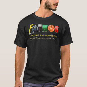 Camiseta Pai Como Pai Apenas Herói Em Cada Pai Universo