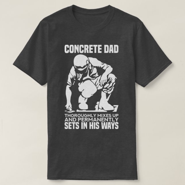 Camiseta Pai Concreto de Trabalhador Concreto (Frente do Design)