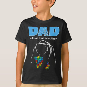 Camiseta Pai Conscientização do Autismo Amor Orgulhoso Filh
