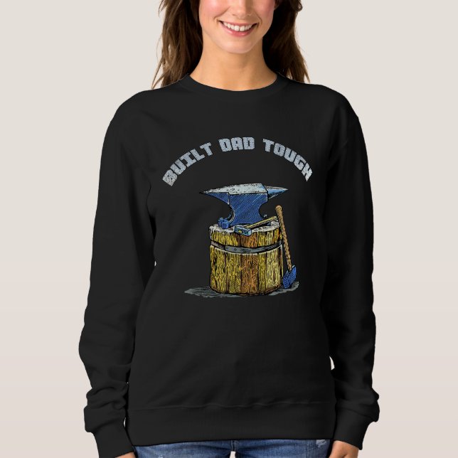 Camiseta Pai Construído Anvil Hammer Blacksmith Poppa (Frente)