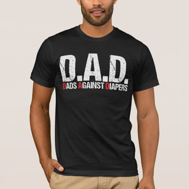 Camiseta Pai Contra Fralda Toddler Pai Bebê Problemas (Frente)