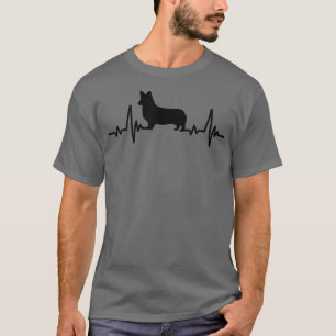 Camiseta Pai Corgi Dog Heartbeat Corgi -342