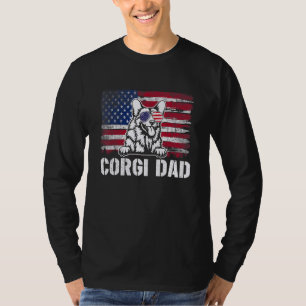 Camiseta Pai Corgi Incomodado Dia de os pais Sinalizador Us