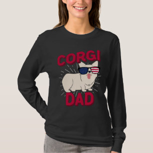 Camiseta Pai Corgi Men Pembroke Welsh Corgi Dia de os pais