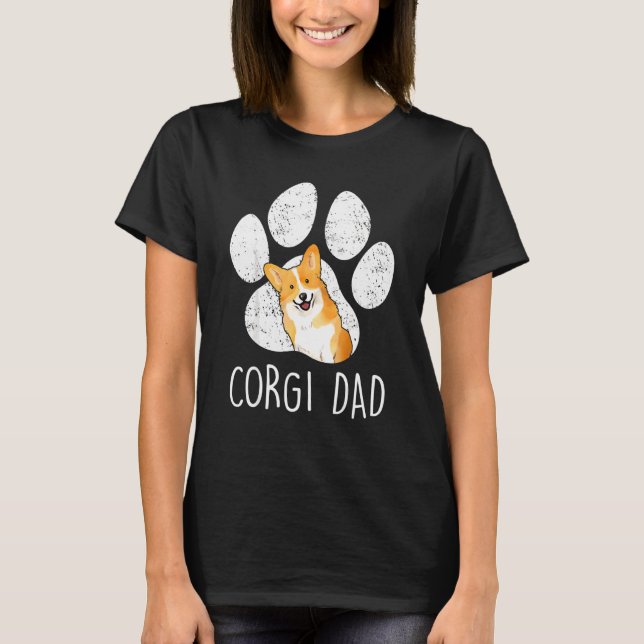 Camiseta Pai Corgi Papa Pai Pai para Pai 2019s Dia M (Frente)