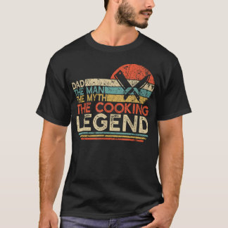 Camiseta Pai Cozinheiro Vintage O Homem O Mito A Lenda