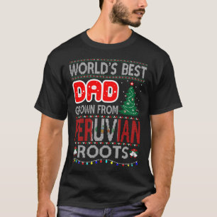 Camiseta Pai Cresceu Raízes Peruanas no Natal Doce Feio