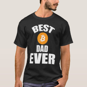 Camiseta Pai Crypto Bitcoin Melhor Pai de Todos os Tempos B