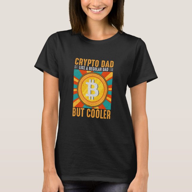 Camiseta Pai Crypto Bitmoney Melhor Pai De Cripto Engraçado (Frente)