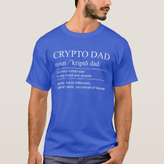 Camiseta Pai Crypto Dicionário Pai Criptomoeda Pai Defini
