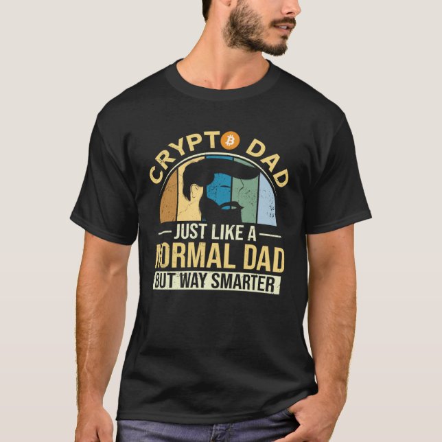 Camiseta Pai Crypto Pai Normal Bitcoin Hodler Trader  Cr (Frente)
