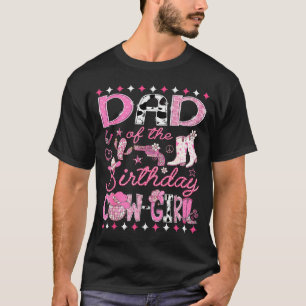 Camiseta Pai da aniversariante vaqueira rosa Rodeio Ocident