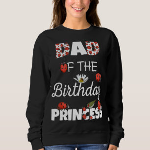 Camiseta Pai Da Aniversário Da Família Floral, Princesa Lad