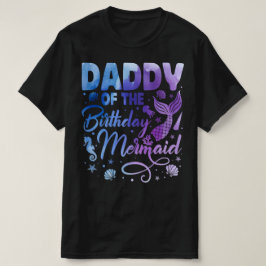 Camiseta Pai Da Aniversário Da Sereia