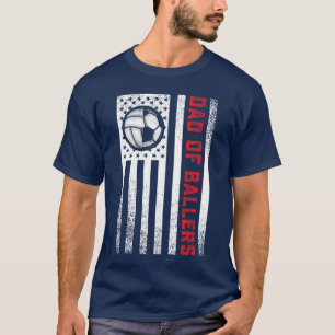 Camiseta Pai da Bandeira Americana de Volei de Futebol de B