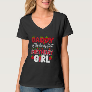 Camiseta Pai da Berry First Birthday Girl Strawberry