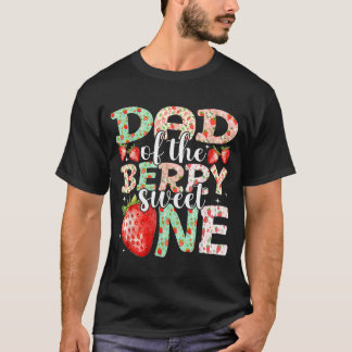 Camiseta Pai da Berry Sweet One 1º Aniversário Morango