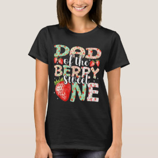 Camiseta Pai da Berry Sweet One no 1º Aniversário Morango