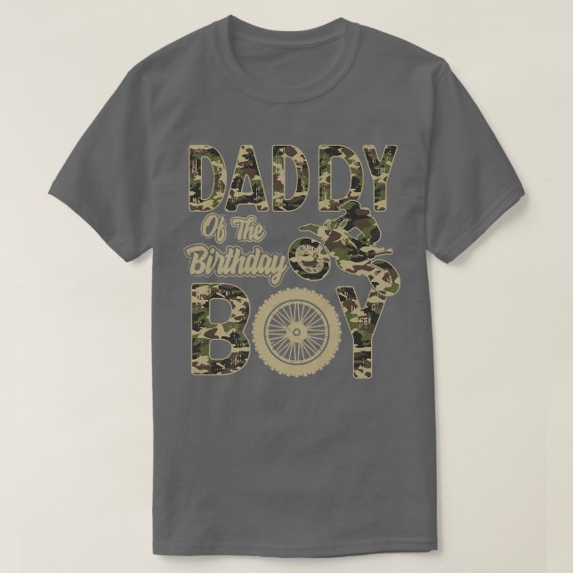 Camiseta Pai da Bicicleta Birthday Boy Dirt 4th Parte B (Frente do Design)