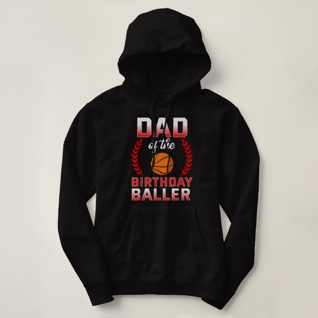 Camiseta Pai Da Celebração De Besta De Basquete De Aniversá (Frente do Design)