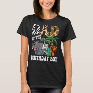 Camiseta Pai da Celebração Safari do Bday Zoo de Aniversári