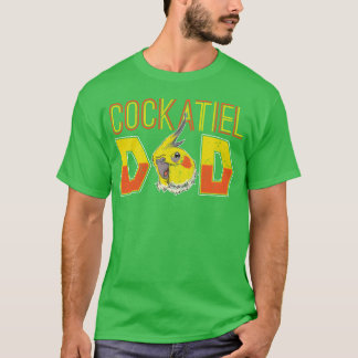 Camiseta Pai da Cockatiel retro de pássaro de presente de d