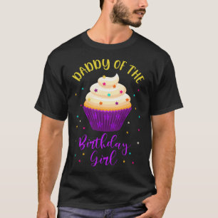 Camiseta Pai da Cupcake de aniversário Fama doce B dia