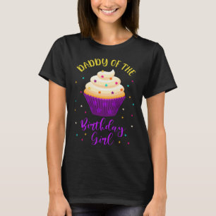 Camiseta Pai da Cupcake de aniversário Fama doce B dia