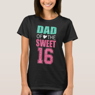 Camiseta Pai Da Doce 16 Família Correspondente 16º Aniversá