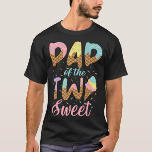 Camiseta Pai da Duas Garota Doce de Aniversário