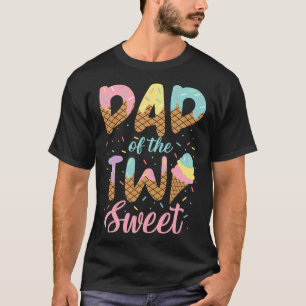 Camiseta Pai da Duas Garota Doce de Aniversário