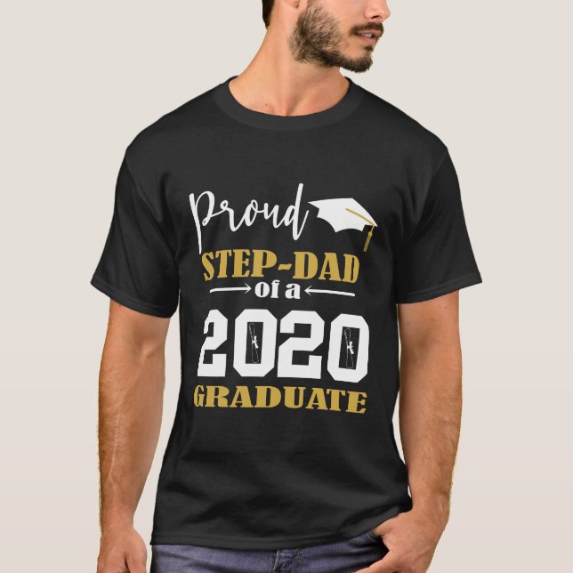 Camiseta Pai da Etapa Orgulhosa de um Formando Branco 2020 (Frente)