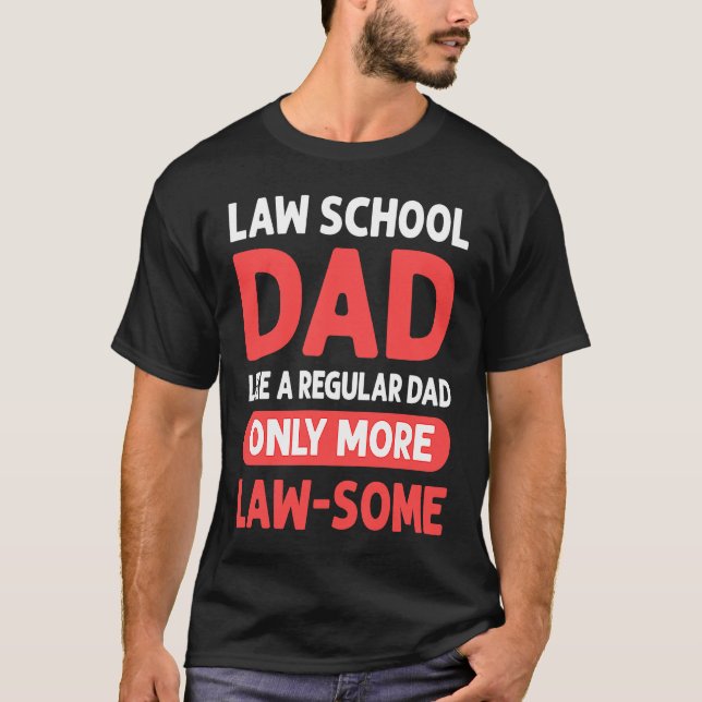 Camiseta Pai Da Faculdade De Direito Como Pai Regular Apena (Frente)